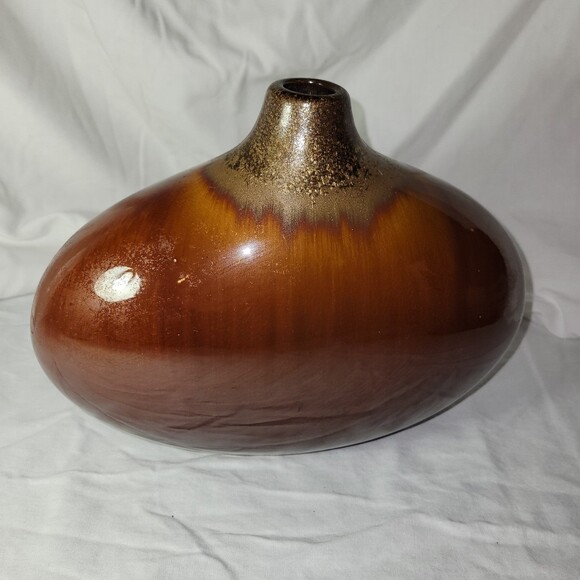 Vintage Brown Ceramic Vase 1960s - Picture 2 of 8